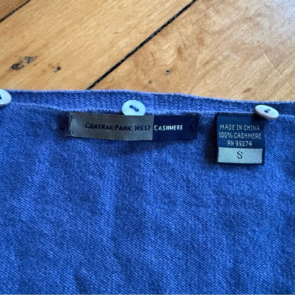Central Park West Indigo Cashmere Top